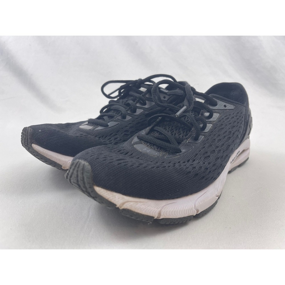 Under Armour HOVR Sonic 3 Black White Running Shoes Womens 9 3022596-001